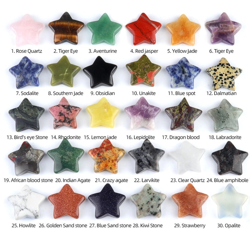 Natural Crystal Agate Star-Shaped Bead Pendant | Jewelry Accessories