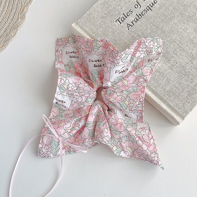 Women's Sweet Holiday Cloth Hair Tie Floral Butterfly Bowknot