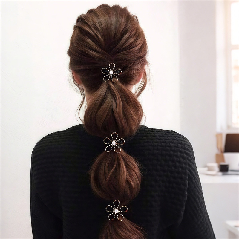 Women's High Elastic Bowknot Alloy Pendant Hair Tie Vintage Leopard Print