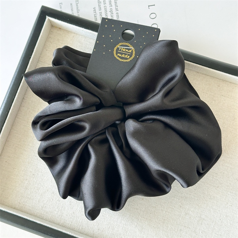 Women's Classic Satin Hair Tie for Daily Holiday Wear Solid Color