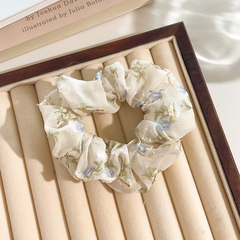 Women's Daily Sweet Rib-Knit Lace Hair Tie Solid Flower Lattice