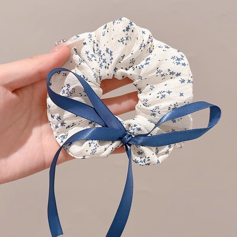 Women's Daily Damage-Free Fabric Hair Tie Floral Polka Dots Bow
