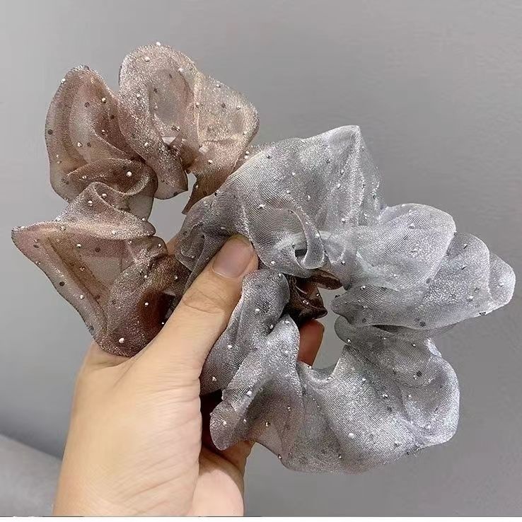 Women's Simple Classic Gauze Hair Tie For Daily Wear Solid Color