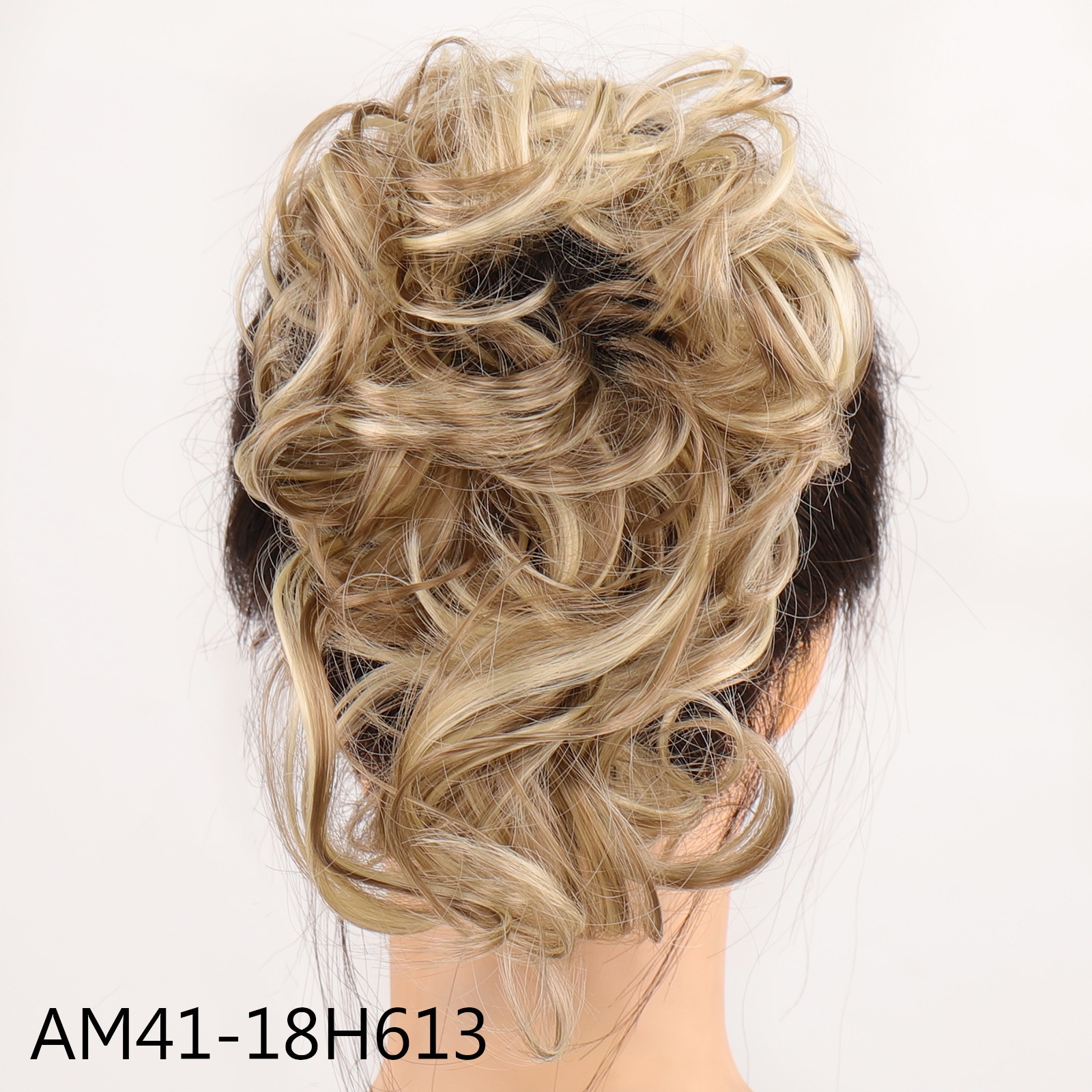 Women Daily Updo Messy Bun Hair Ring High Temp Silk Natural Texture