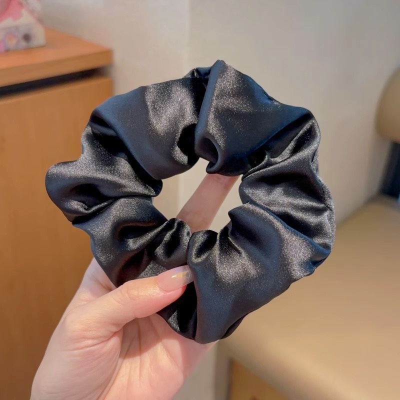 Women Daily Oversized High Elastic Lace Hair Scrunchie Elegant Floral