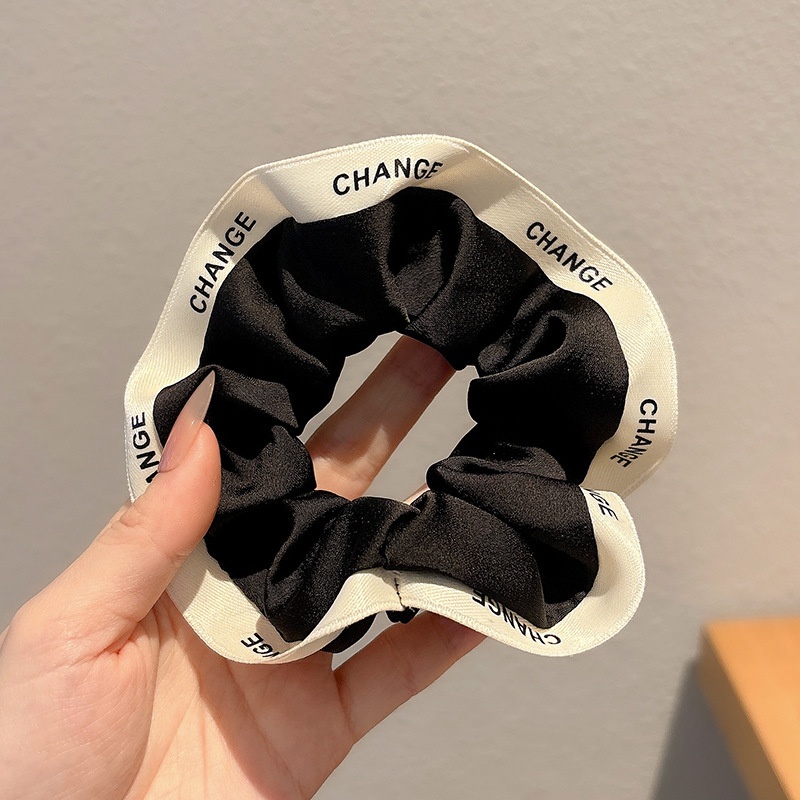 Women's Cloth Lace Scarf Scrunchie Daily Hair Tie Spring Tulip Floral