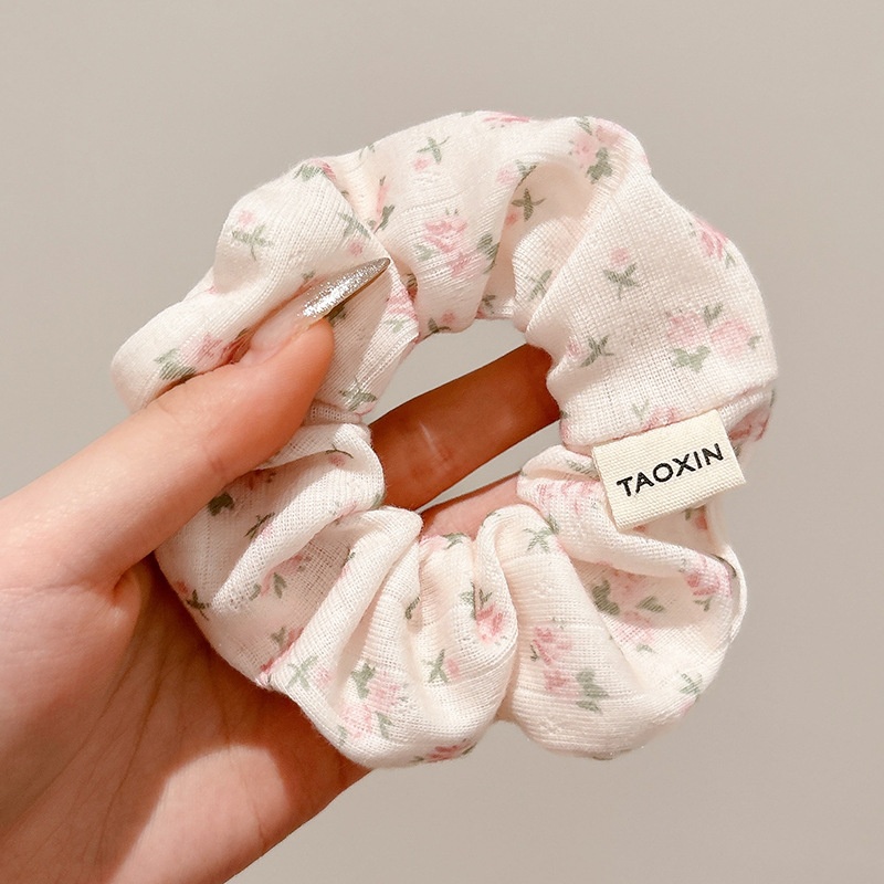 Women's French Retro Satin Scrunchie All-match Hair Tie Polka Dot