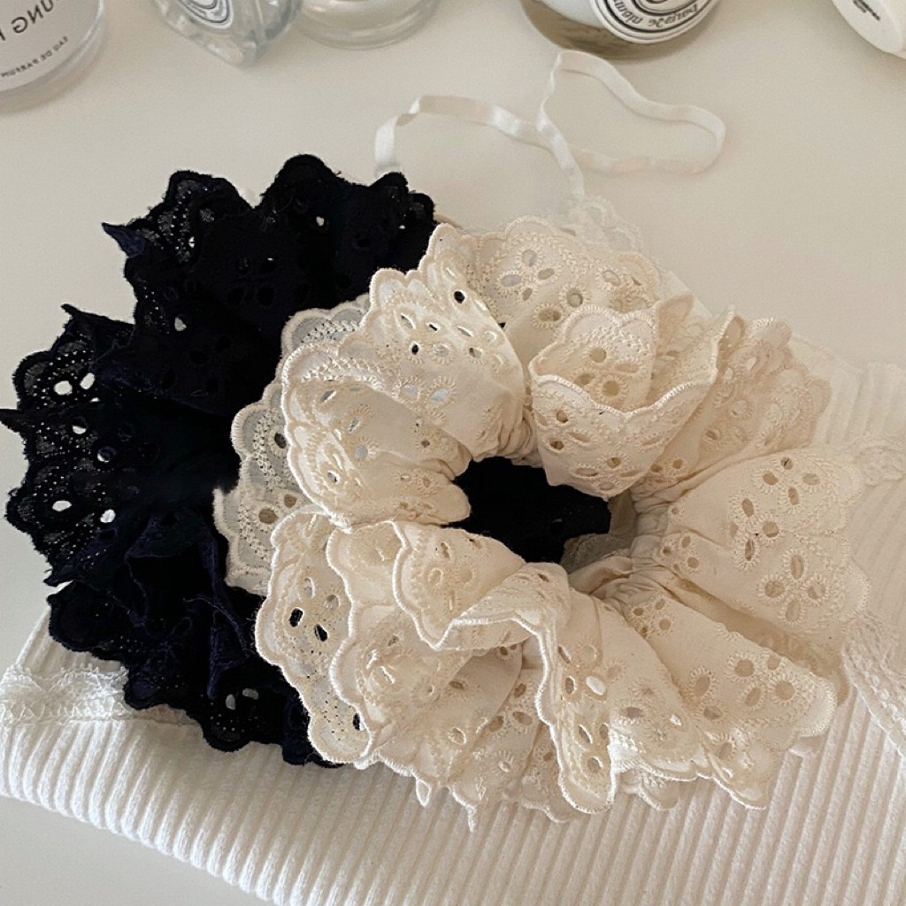 Women's Daily Wear Cloth Hair Tie Scrunchie Minimalist Solid Color