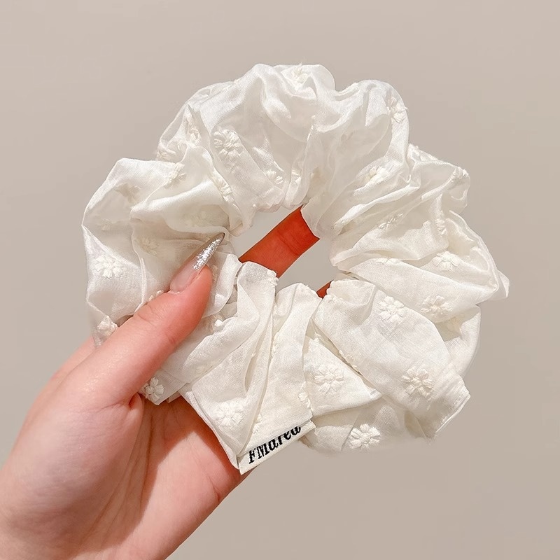 Women's French Retro Satin Scrunchie All-match Hair Tie Polka Dot