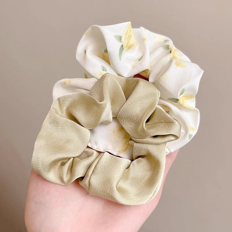 Women's Daily Damage-Free Fabric Hair Tie Floral Polka Dots Bow