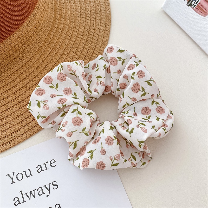 Women's Daily Handmade Cloth Hair Tie Sweet Flower Horse Print