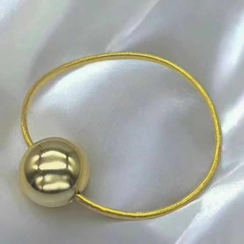 Women's Damage-Free Synthetic Ball Hair Ties For Buns Rose Gold Silver