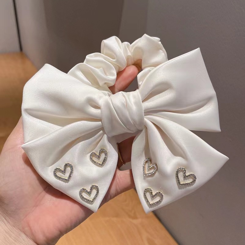 Women's Daily Rhinestone Inlay Cloth Hair Tie Classic Bow Knot