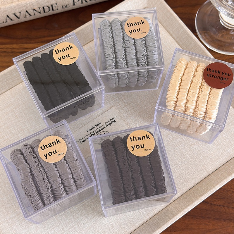 Women's No Damage Satin Scrunchie Casual Sport Hair Tie Solid Color