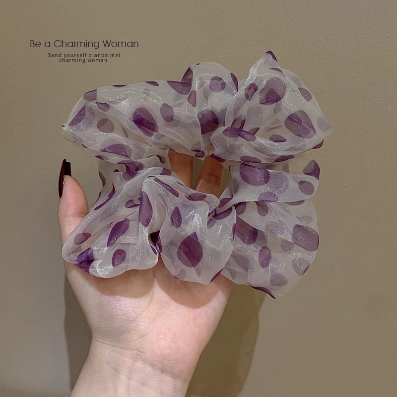 Women's Sweet Bun Scrunchie Hair Tie Multi-layer Lace Knit Cloth