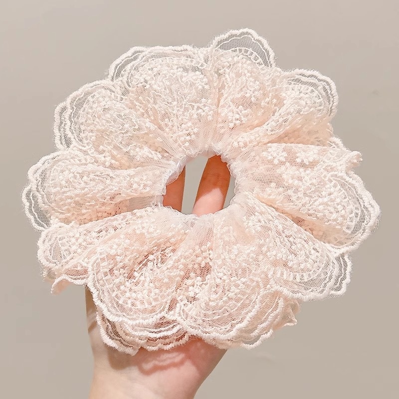 Women's French Retro Satin Scrunchie All-match Hair Tie Polka Dot