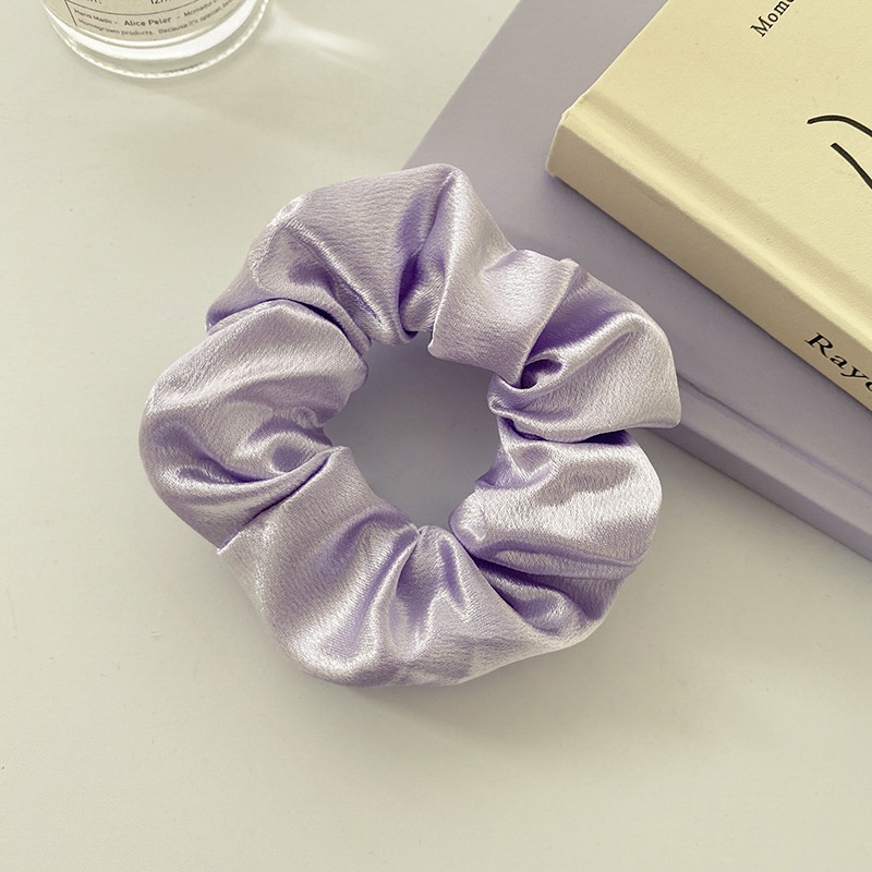 Women's Simple Satin Scrunchie Daily Ponytail Hair Tie Solid Color