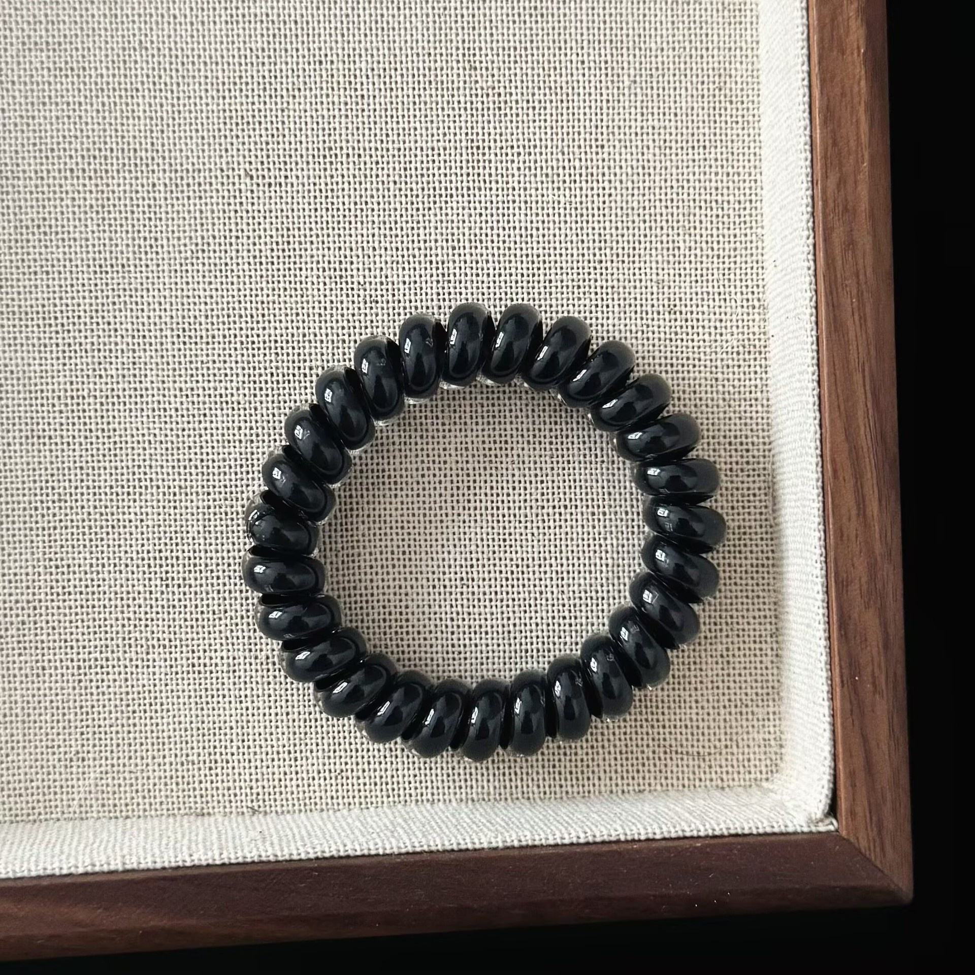 Girls Simple Telephone Cord Ponytail Hair Ties Summer Fresh Jelly Color