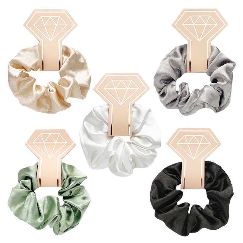 Women's Daily Streetwear Satin Rib-Knit Hair Scrunchie Solid Color