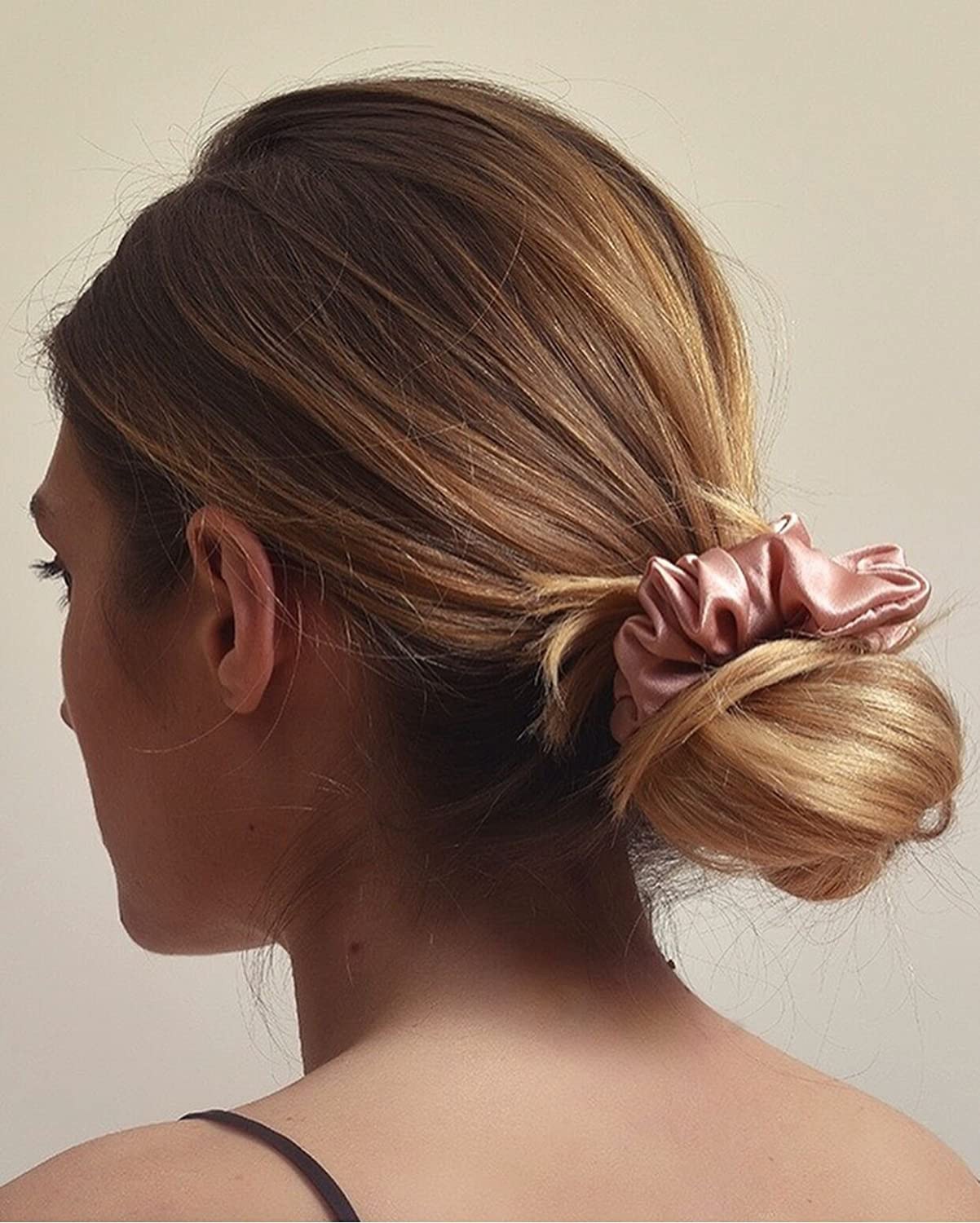 Women's Simple Fabric Hair Scrunchies Elastic Rubber Band Solid Color