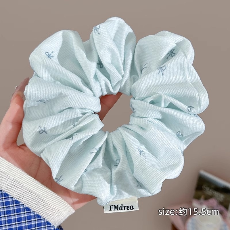 Women Daily Oversized High Elastic Lace Hair Scrunchie Elegant Floral