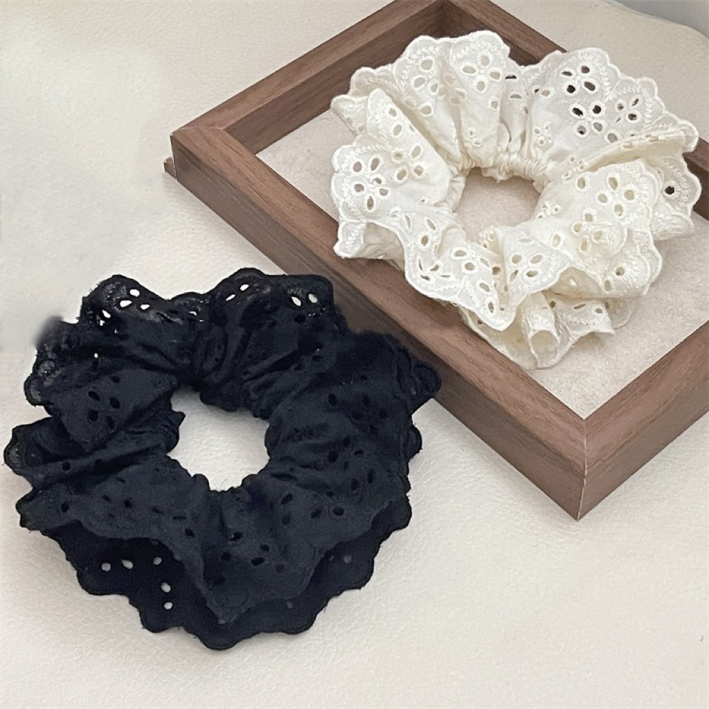 Women's Daily Wear Cloth Hair Tie Scrunchie Minimalist Solid Color