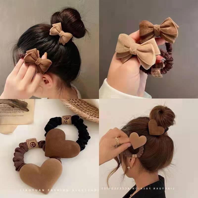 Women's Chic Handmade Plastic Hair Tie Daily Accessory Bow Knot