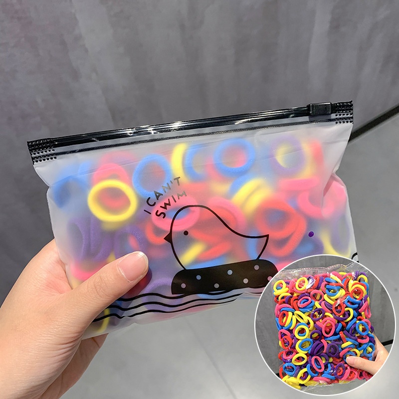 Girls High Elastic Seamless Hair Ties Nylon Towel Ring Rubber Bands