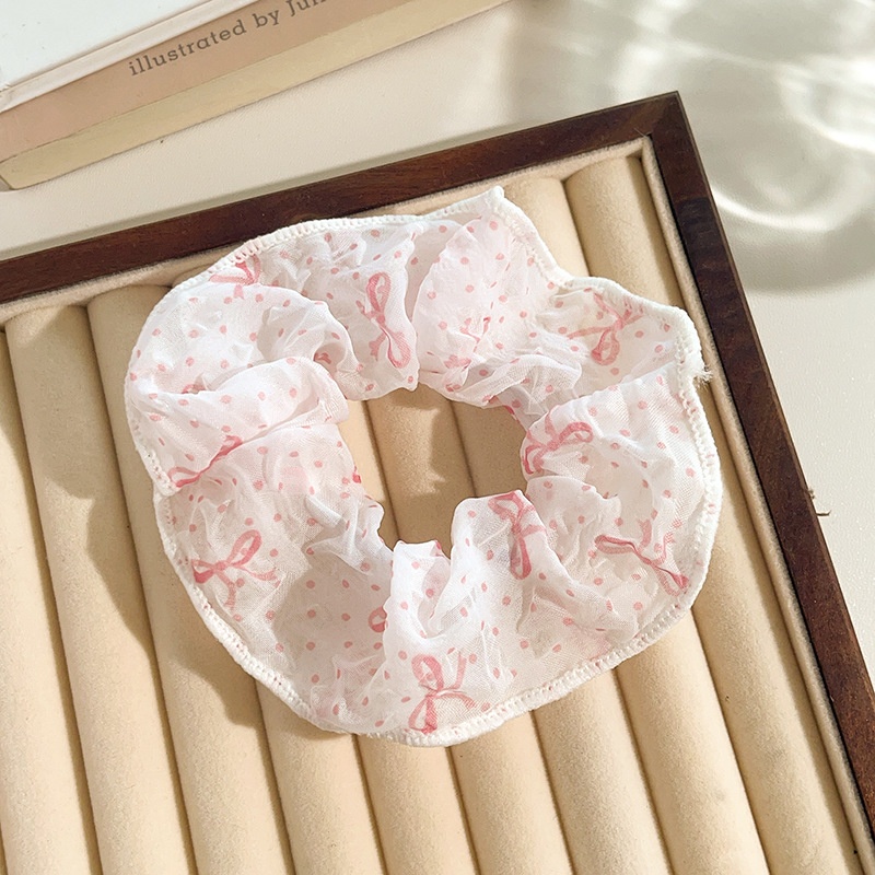 Women's Daily Sweet Rib-Knit Lace Hair Tie Solid Flower Lattice