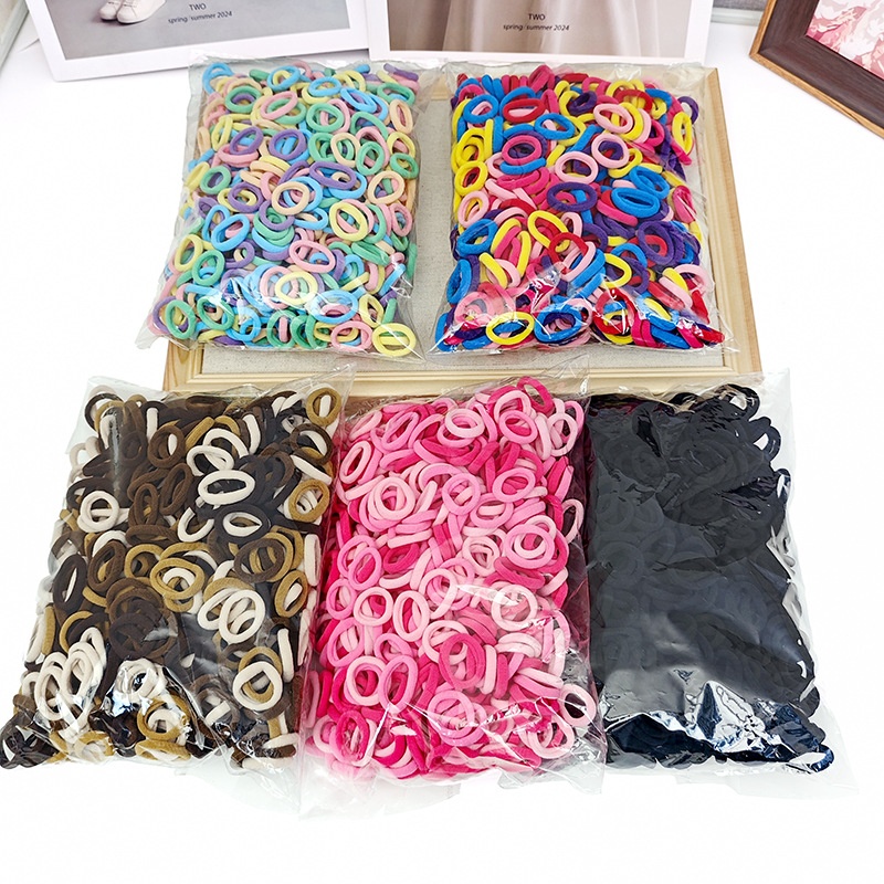 Baby Girls Cute Small Seamless Cloth Towel Hair Rings Daily Colorful