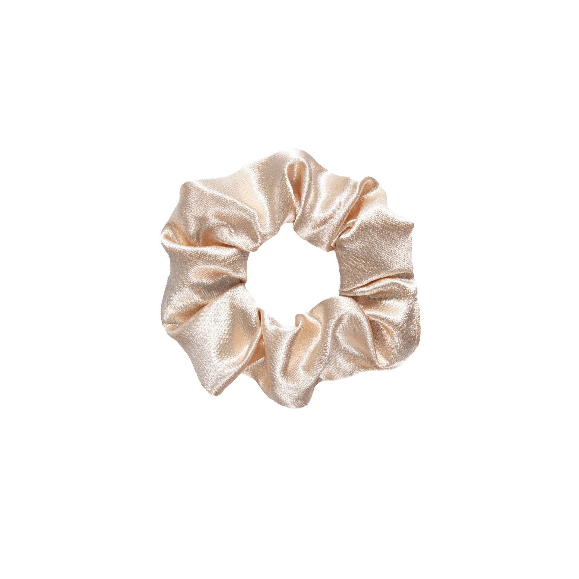Women's Simple Retro Crystal Satin Scrunchie Hair Tie Solid Color