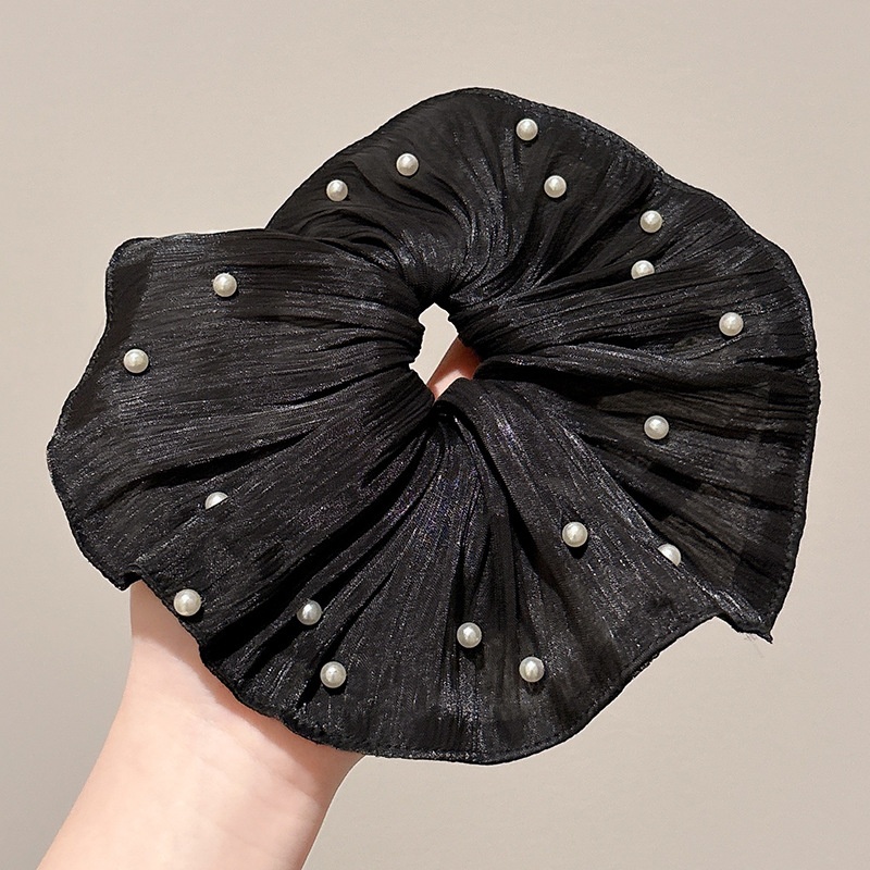 Women's French Retro Satin Scrunchie All-match Hair Tie Polka Dot