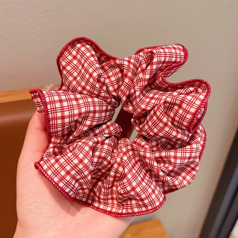 Women's Sweet Summer Bun Hair Scrunchie Irregular Pleated Fabric Tie