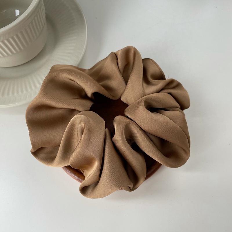 Women's Premium Satin Scrunchie Elegant Hair Tie Basic Solid Colors