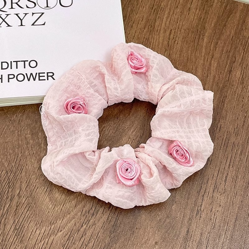 Women's Daily Damage-Free Fabric Hair Tie Floral Polka Dots Bow