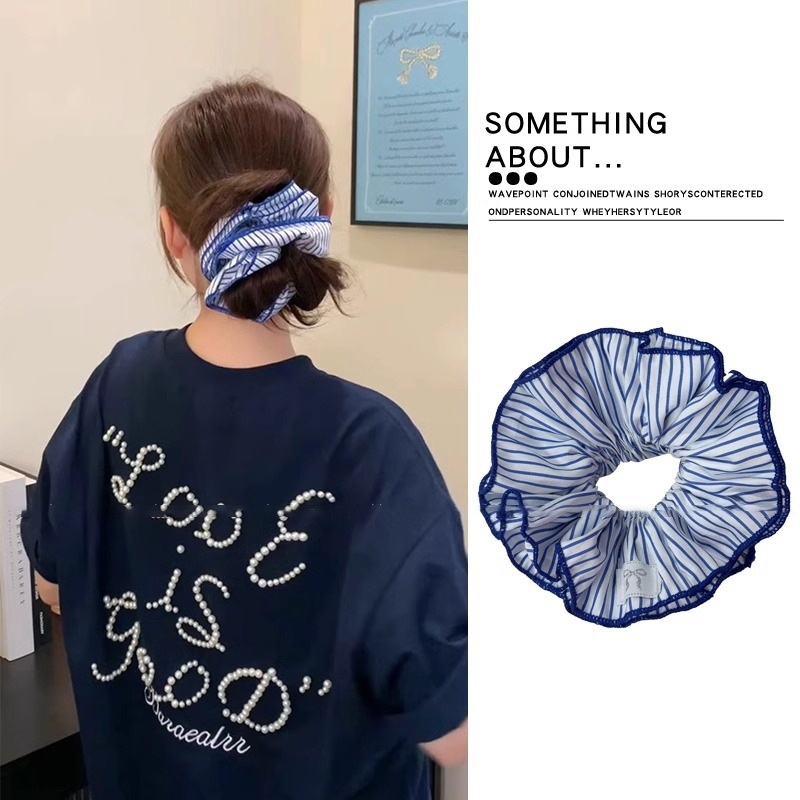 Women's Sweet Bun Scrunchie Hair Tie Multi-layer Lace Knit Cloth