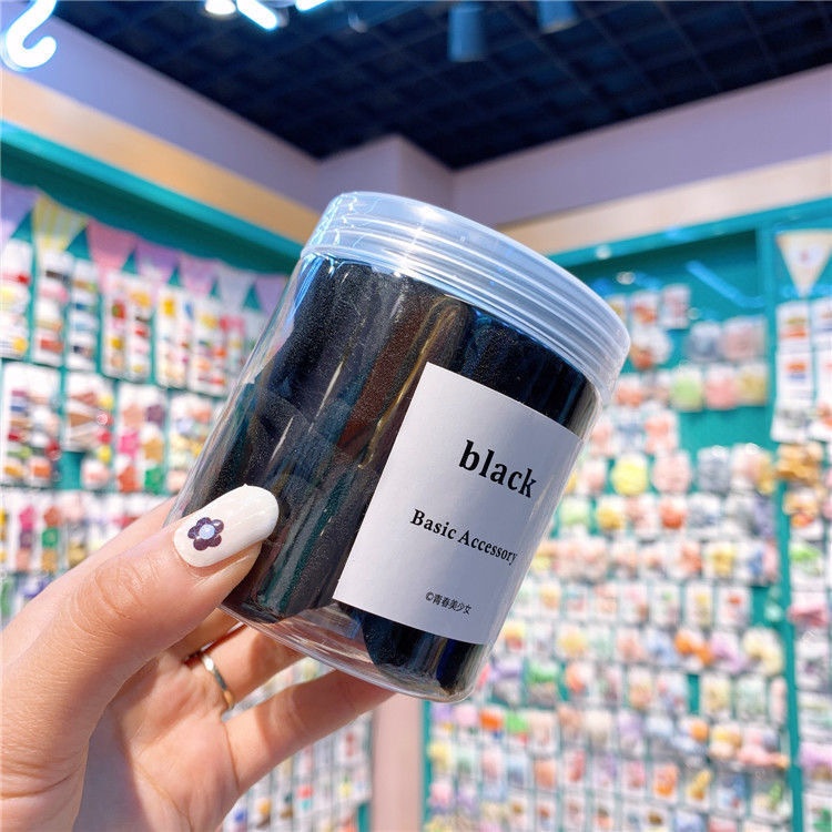 Women's Stretch Nylon High Ponytail Hair Ties 50pcs Sweet Candy Color