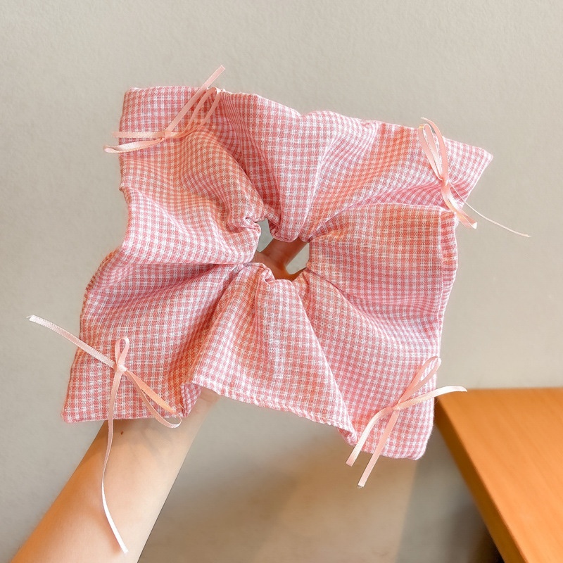 Women's Cloth Lace Scarf Scrunchie Daily Hair Tie Spring Tulip Floral