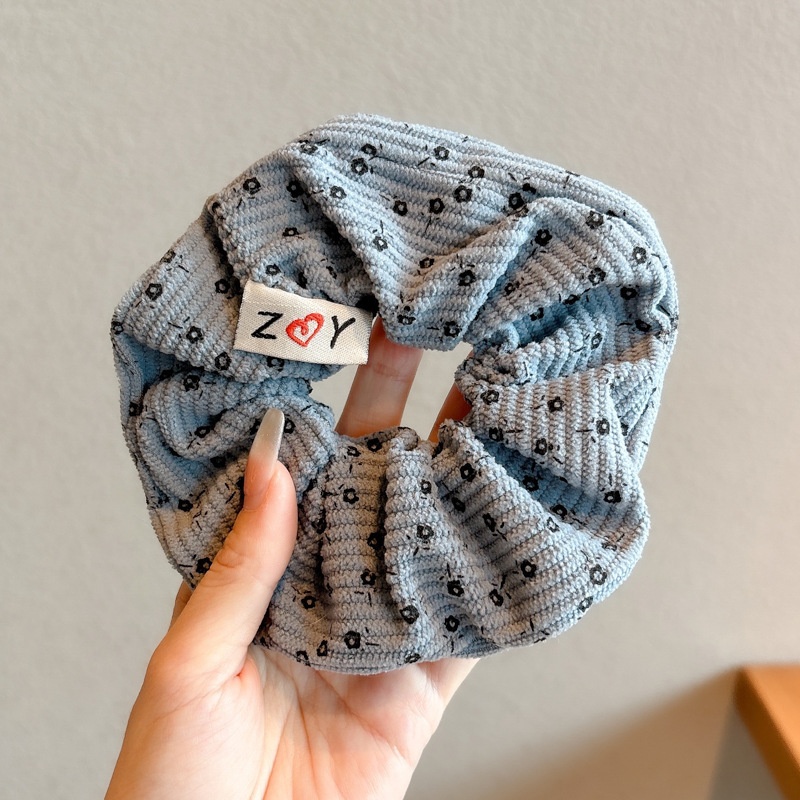 Women Daily Oversized High Elastic Lace Hair Scrunchie Elegant Floral