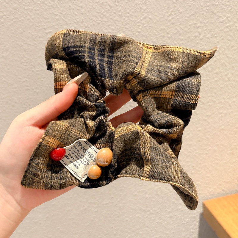 Women Daily Oversized High Elastic Lace Hair Scrunchie Elegant Floral