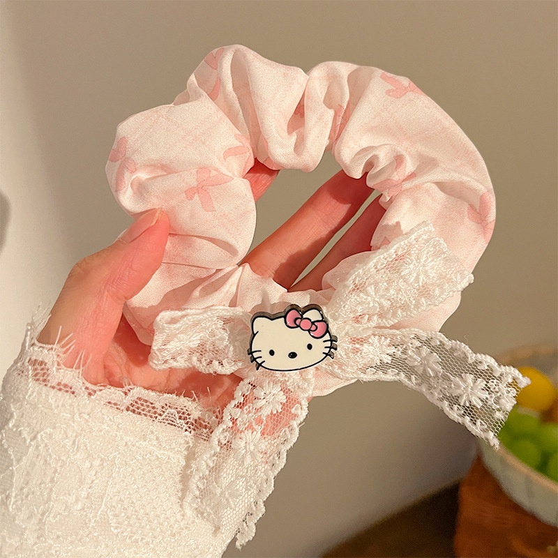 Women's Sweet Holiday Cloth Hair Tie Floral Butterfly Bowknot