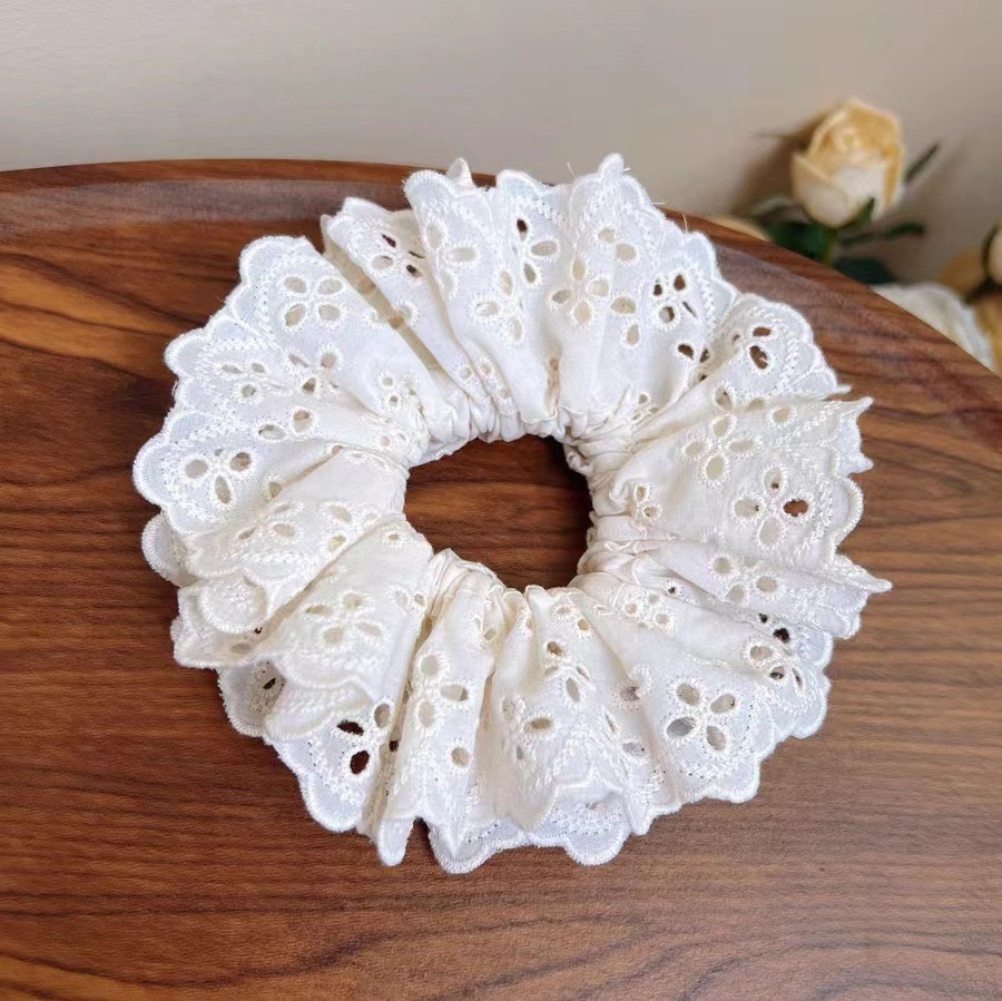 Women's Daily Wear Cloth Hair Tie Scrunchie Minimalist Solid Color