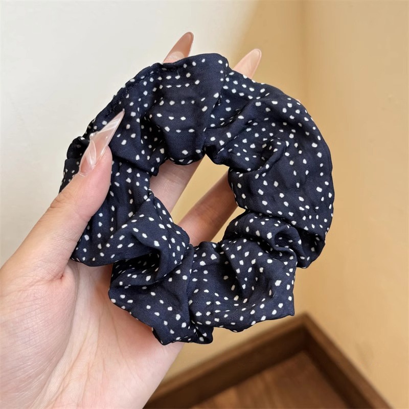 Women Daily Oversized High Elastic Lace Hair Scrunchie Elegant Floral