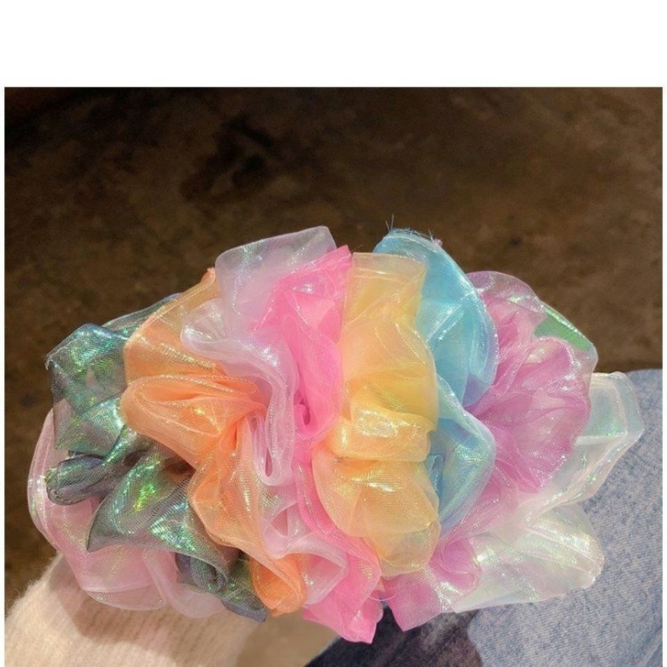 Women's Simple Daily Wear Gauze Hair Tie Scrunchie Solid Color