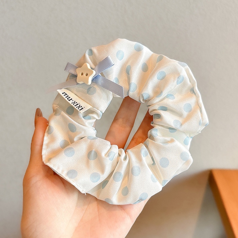 Women's Daily Damage-Free Fabric Hair Tie Floral Polka Dots Bow