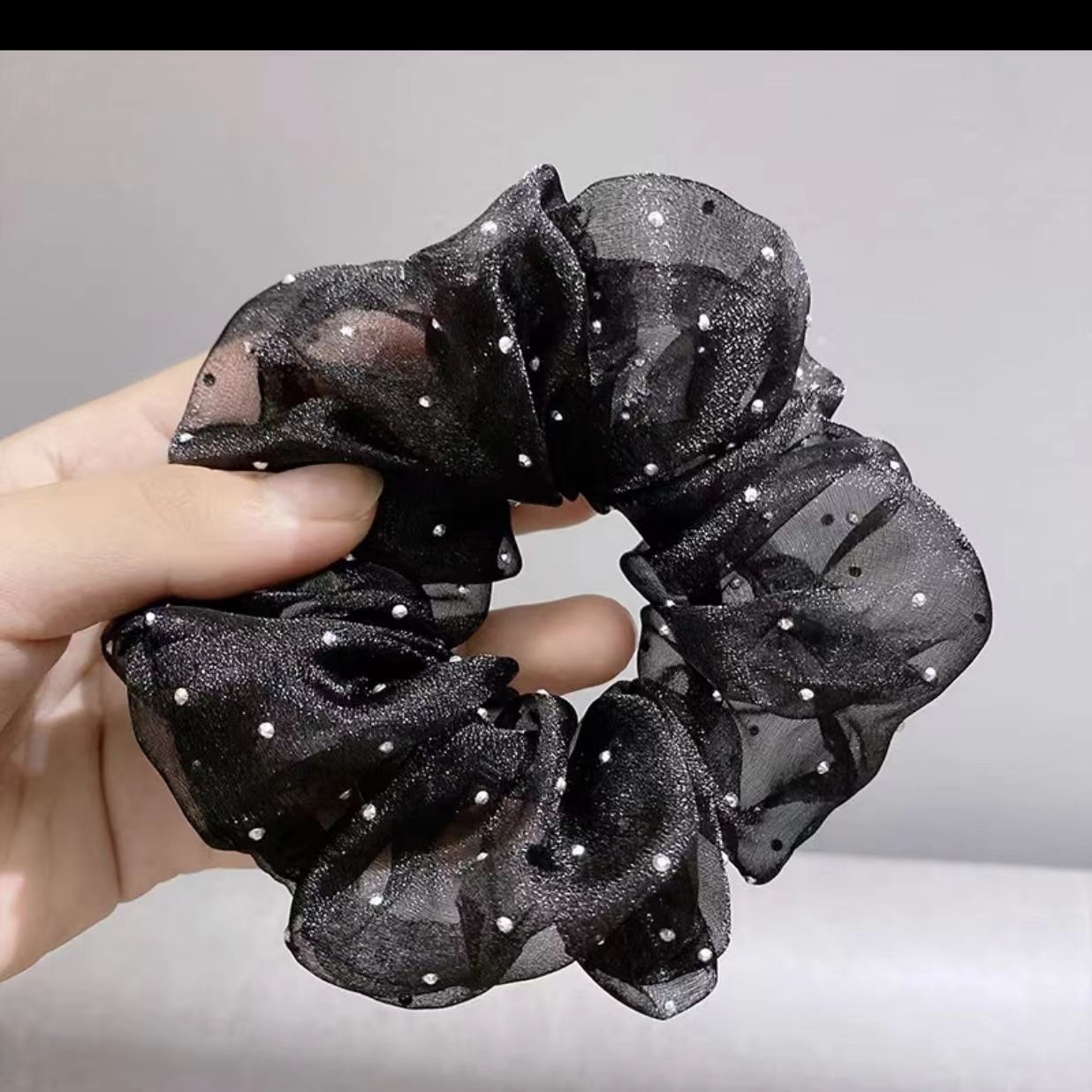 Women's Simple Classic Gauze Hair Tie For Daily Wear Solid Color