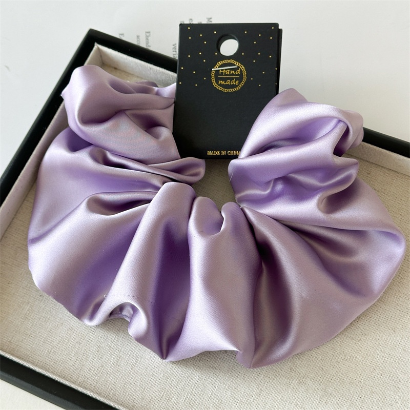 Women's Classic Satin Hair Tie for Daily Holiday Wear Solid Color