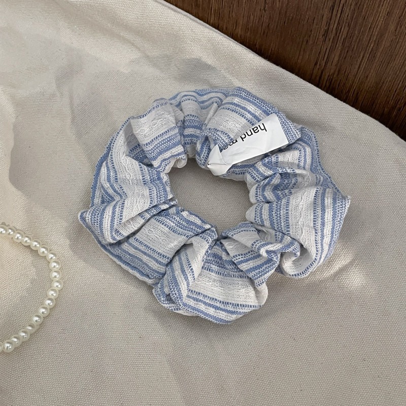 Women's Cloth Lace Scarf Scrunchie Daily Hair Tie Spring Tulip Floral