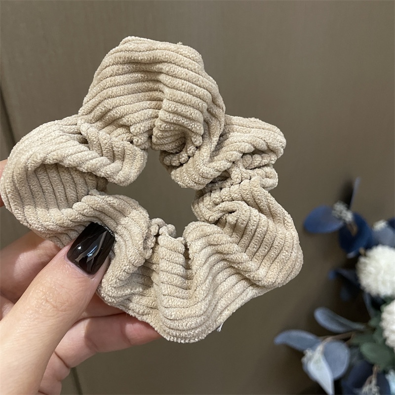 Women's Winter Large Velvet Elastic Hair Ties Simple Solid Color