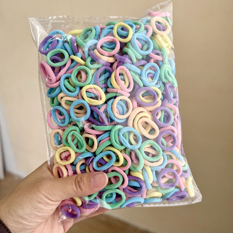 Baby Girls Cute Small Seamless Cloth Towel Hair Rings Daily Colorful